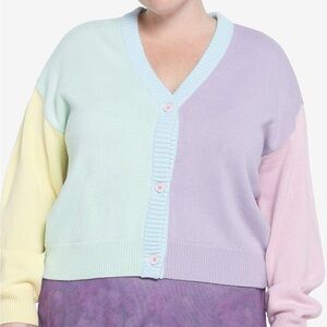 Sweet Society Color Block Pastel Sweater Hot Topic